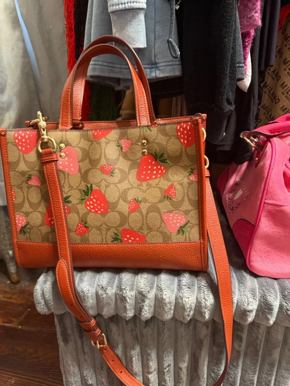 Coach strawberry tote